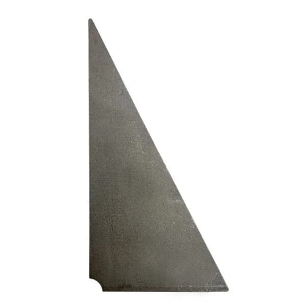 Triangular Die Cut 4" x 8" x 3/8" with Weld Notch
