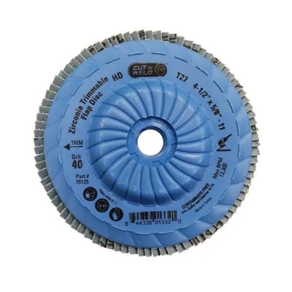 CNW - Trim. T27 4.5" Flap Disc, High Density, Grit 40