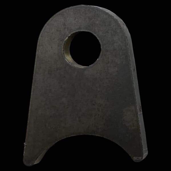 Triangular Radius Surface Mount Tab - 1.75" X 2.51" X 3/16" with 0.95" Radius - 0.53" Hole