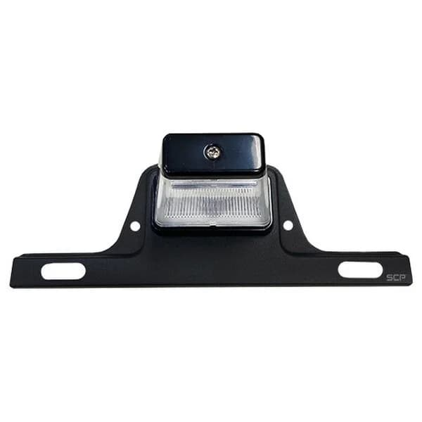 License Plate Bracket & Light / Black Metal