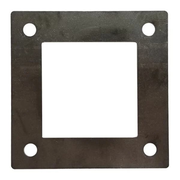 Square Plate 5" X 1/4" W/ 4 - .562" Square Hole - Fits 3" Square