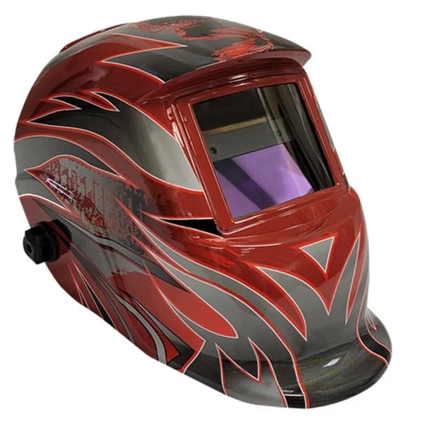 Welding Helmet Auto Darkening - Red & Black Flames