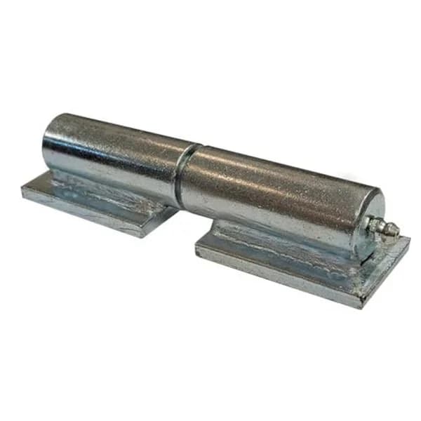 Barrel Hinge with Plate & Grease Zerk 5" - Zinc