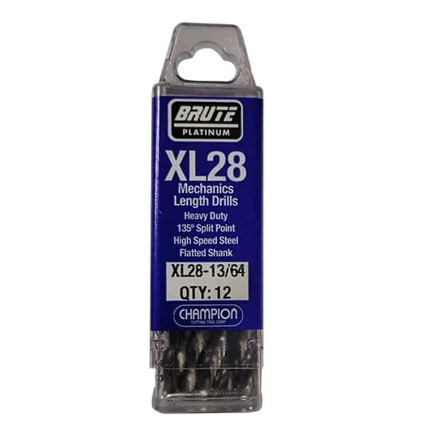 Brute Mechanics Length Drills - Heavy Duty 13/64" X 1-15/16" X 3-1/8" - 12/PK