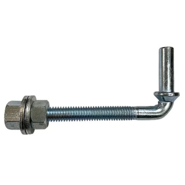 J Bolt with Washers & Nuts 1/2" x 4-1/2" - Zinc