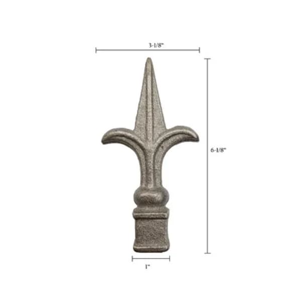 Finial - Arrow Square - 1/2"