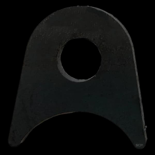 Triangular Radius Surface Mount Tab - 2" X 2.06" X 3/16" with 0.95" Radius - 0.63" Hole