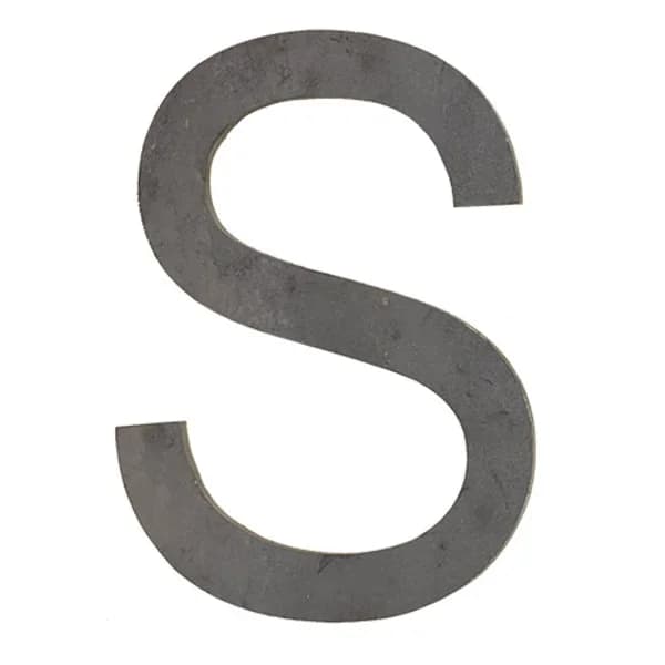 Laser Cut Letter 'S' 3/16" X 8" Tall