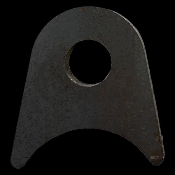 Triangular Radius Surface Mount Tab - 1.75" X 1.84" X 3/16" with 0.83" Radius - 0.53" Hole