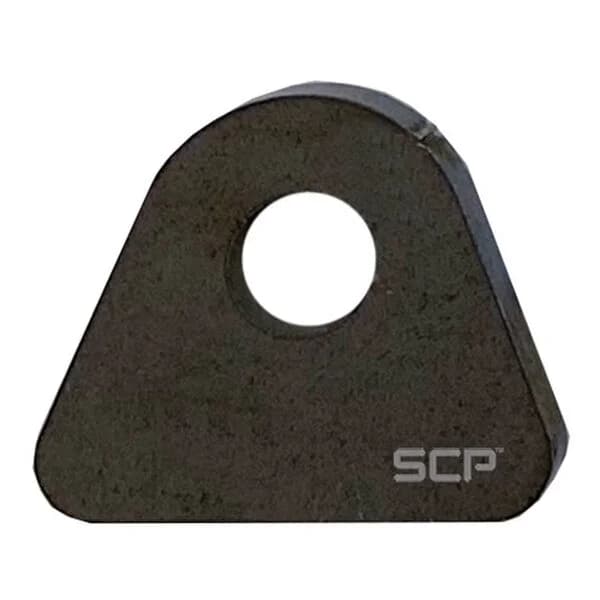 Triangular Flat Surface Mount Tab - 1.50" X 1.25" X 3/16" With 0.40" Hole