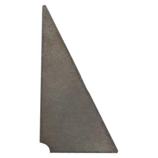 Triangular Die Cut 2" x 4" x 1/4" with Weld Notch