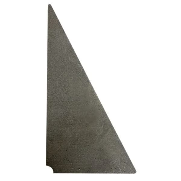Triangular Die Cut 3" x 6" x 3/8" with Weld Notch