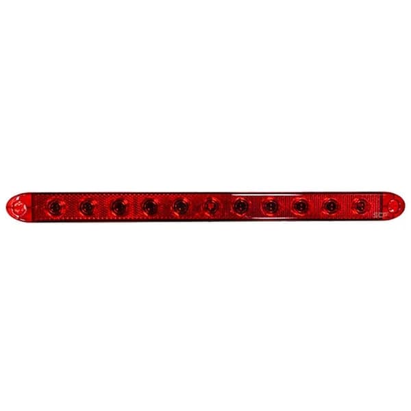 Trailer Light Bar- 16" Marker Light - Red Lens /3 Superflux Red LEDS - Slim Line