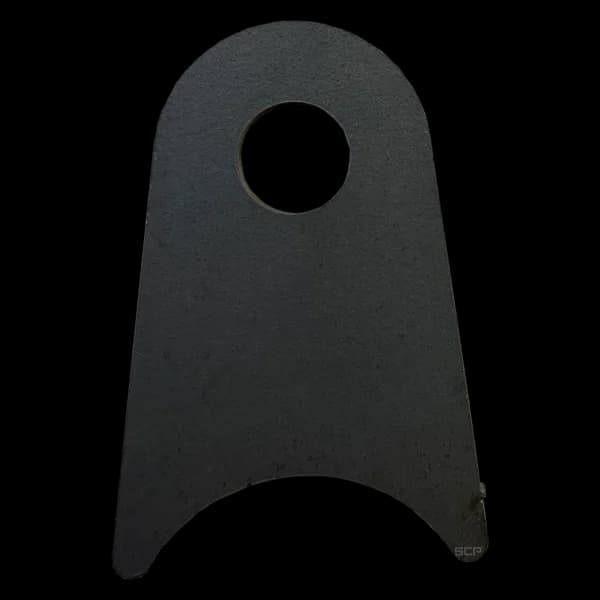 Triangular Radius Surface Mount Tab - 1.75" X 2.76" X 3/16" with 0.95" Radius - 0.53" Hole