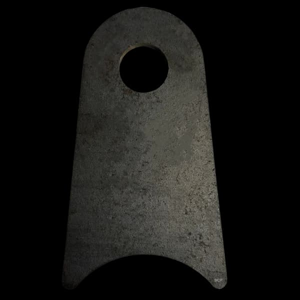 Triangular Radius Surface Mount Tab - 1.75" X 2.92" X 3/16" - 1.19" Hole