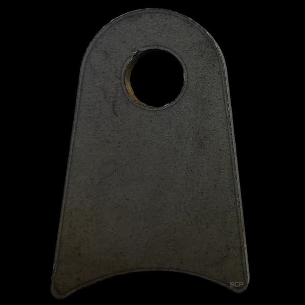Triangular Radius Surface Mount Tab - 1.75" X 2.62" X 3/16" with 1.44" Radius - 0.53" Hole