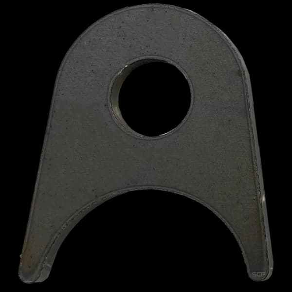 Triangular Radius Surface Mount Tab - 2" X 2.28" X 3/16" with 0.83" Radius - 0.63" Hole
