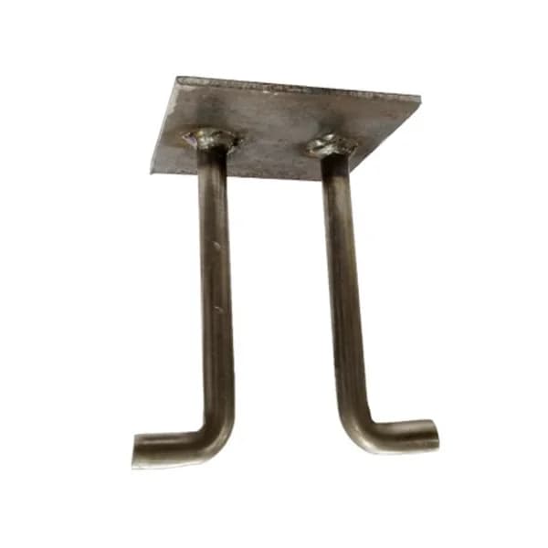 Anchor Plate 3/16" x 4" x 4" with 2 "J" Rods
