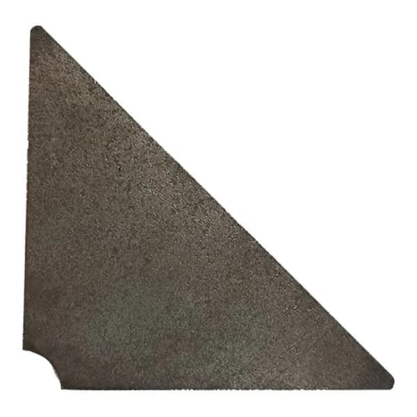Triangular Die Cut 2.5" X 2.5" X 3/16" with Weld Notches