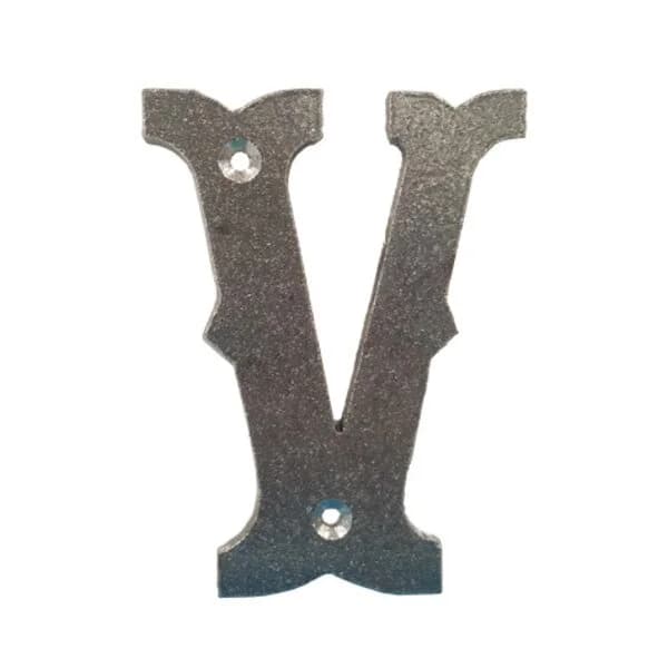 Western Letter 'V' with Holes