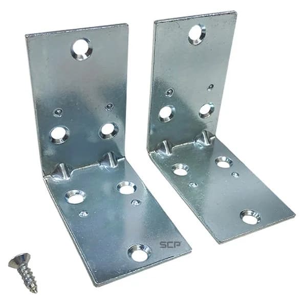 Corner Brace Double Wide - 2-1/2" Zinc (2/Pack)