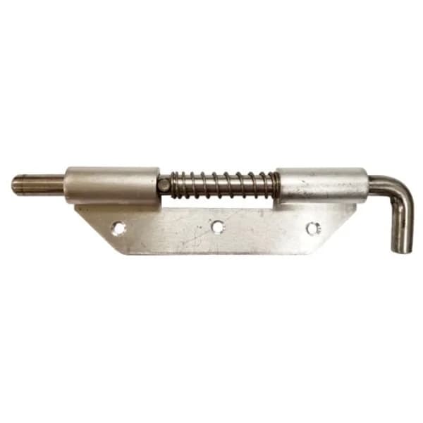 Spring Bolt Latch with Aluminum Plate 7" - Right