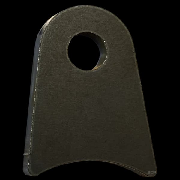 Triangular Radius Surface Mount Tab - 1.75" X 2.37" X 3/16" with 1.44" Radius - 0.53" Hole