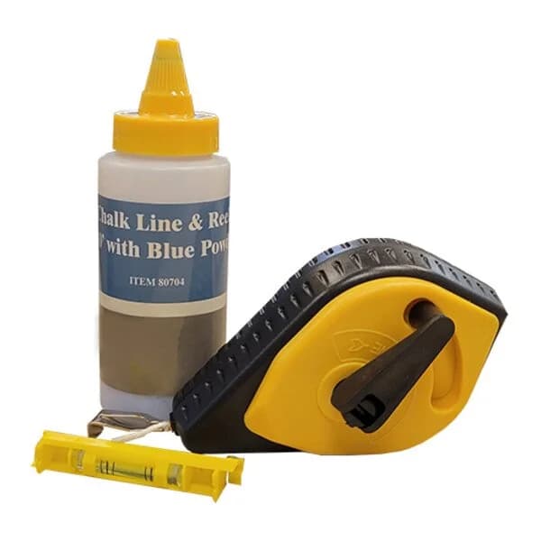 100' Chalk Line with Blue Powder and Level
