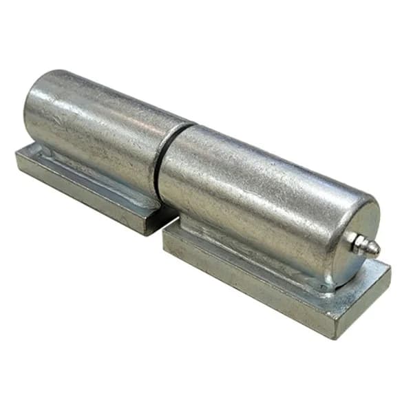 Barrel Hinge with Plate & Grease Zerk 6" - Zinc