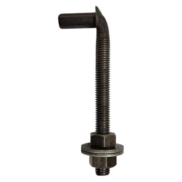 J Bolt with Washers & Nuts 5/8" x 6" - Bare