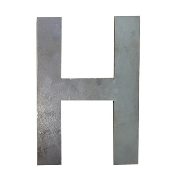 Laser Cut Letter 'H' 3/16" X 8" Tall