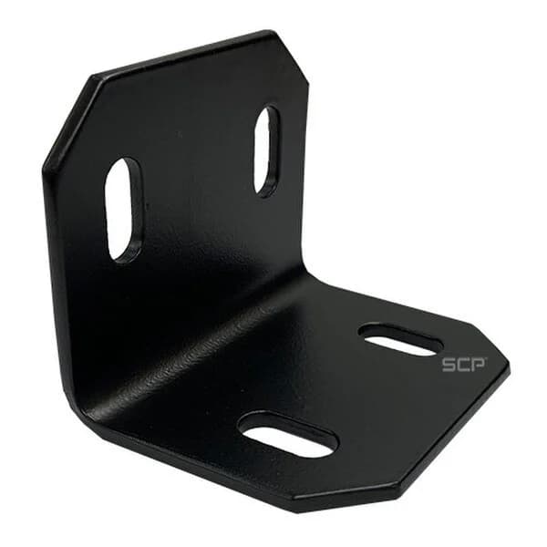 Corner Brace Square - 2.4" X 3" X 1/8" Black
