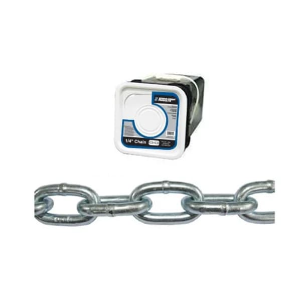 Square Pail of 1/4" Chain Zinc (100ft)