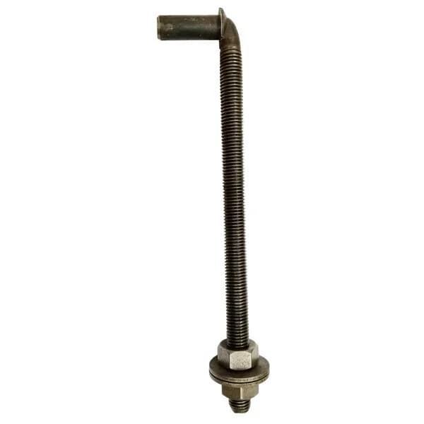 J Bolt with Washers & Nuts 3/4" x 12" - Bare