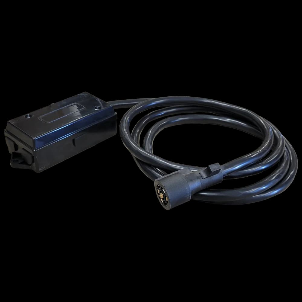 7-Way with Center Pin - 10ft Cord with Junction Box 10AWG X 2, 12AWG X 1, 14AWG X 4