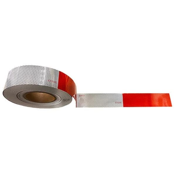 Reflective Tape - Red/Silver 6-6 / 2" X 150' / Class 2 - No Logo - Kiss Cut