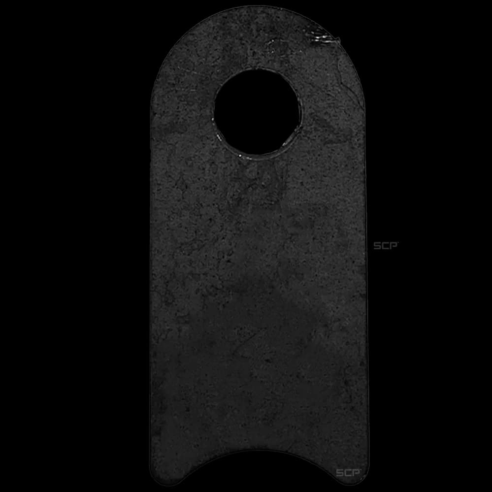 Radius Surface Mount Tab - 1" X 2.15" X 3/16" with 1/2" Radius - 0.40" Hole