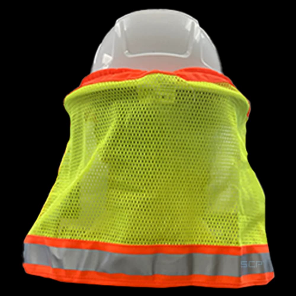 High-Visibility Neck Shade with Mesh - Yellow/Green