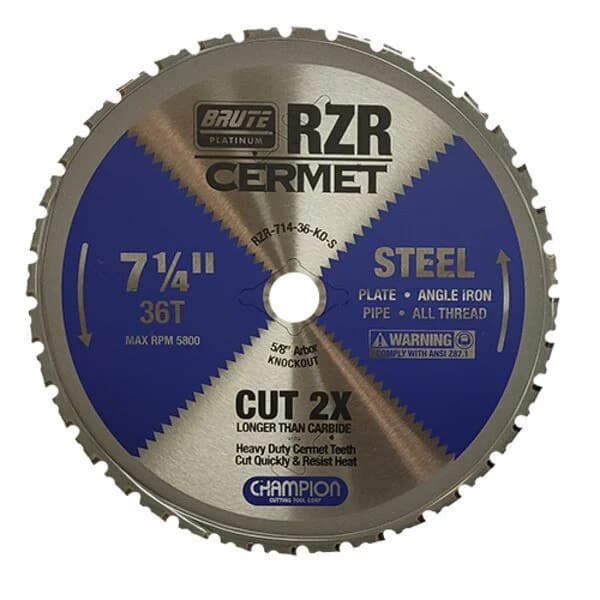 Cermet Circular Saw Blade 7-1/4" x 36 Tooth x 5/8" Arbor