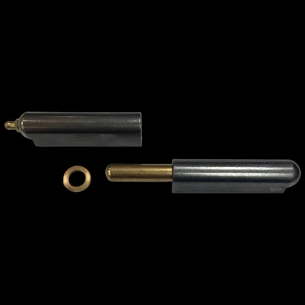 Steel Bullet Hinge with Brass Pin & Bushing, Grease Zerk 7"