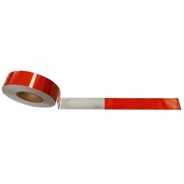 Reflective Tape - Red/Silver 7-11 / 2" X 150' / Class 2 - No Logo - Kiss Cut