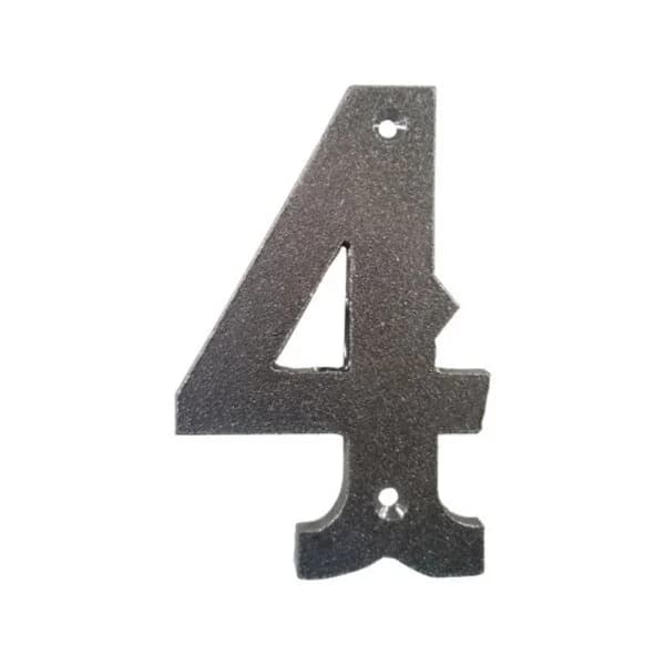 Western Number '4' with Holes