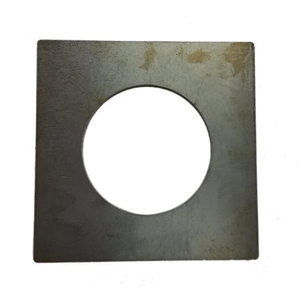 Square Plate 6" X 1/4" with Round - Fits 3.5" OD