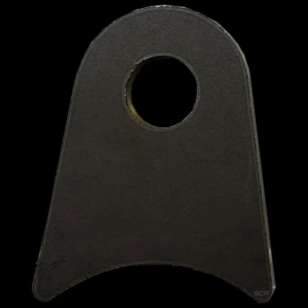 Triangular Radius Surface Mount Tab - 1.75" X 2.17" X 3/16" with 1.19" Radius - 0.53" Hole