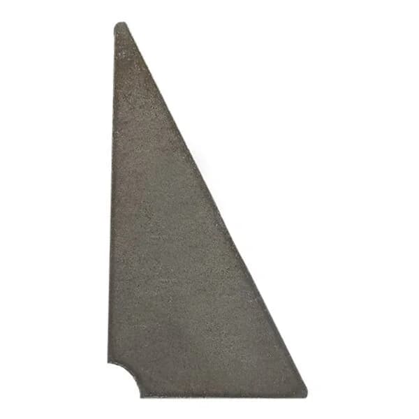 Triangular Die Cut 1-1/2" x 3" x 3/16" with Weld Notch