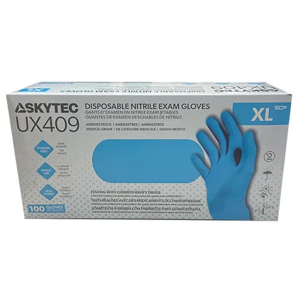 Blue 5-Mil Nitrile Gloves - Extra Large (100/BX)