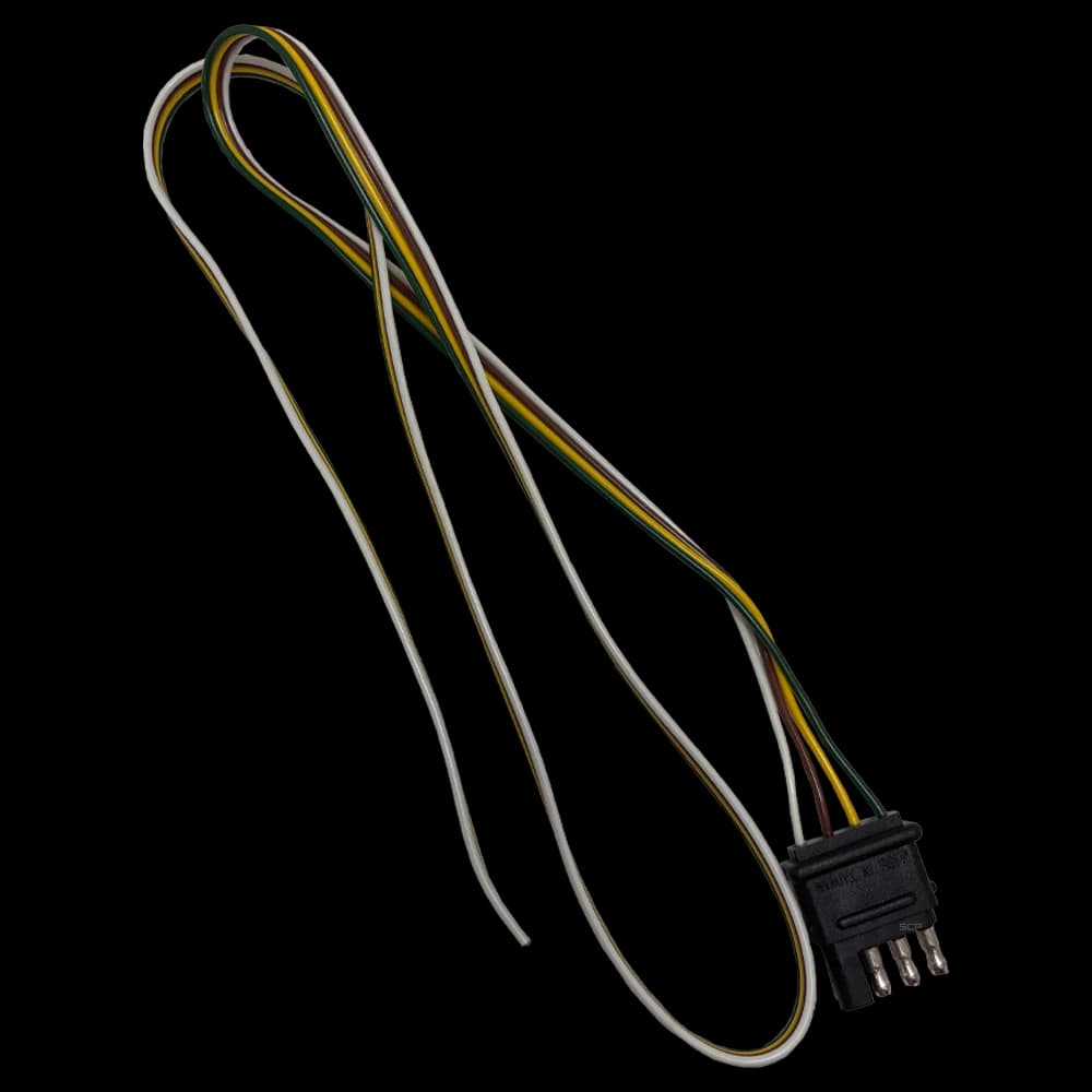 Trailer Cable - 4 Way Connector, Bonded Wire - 4 ft X 18 AWG X 4