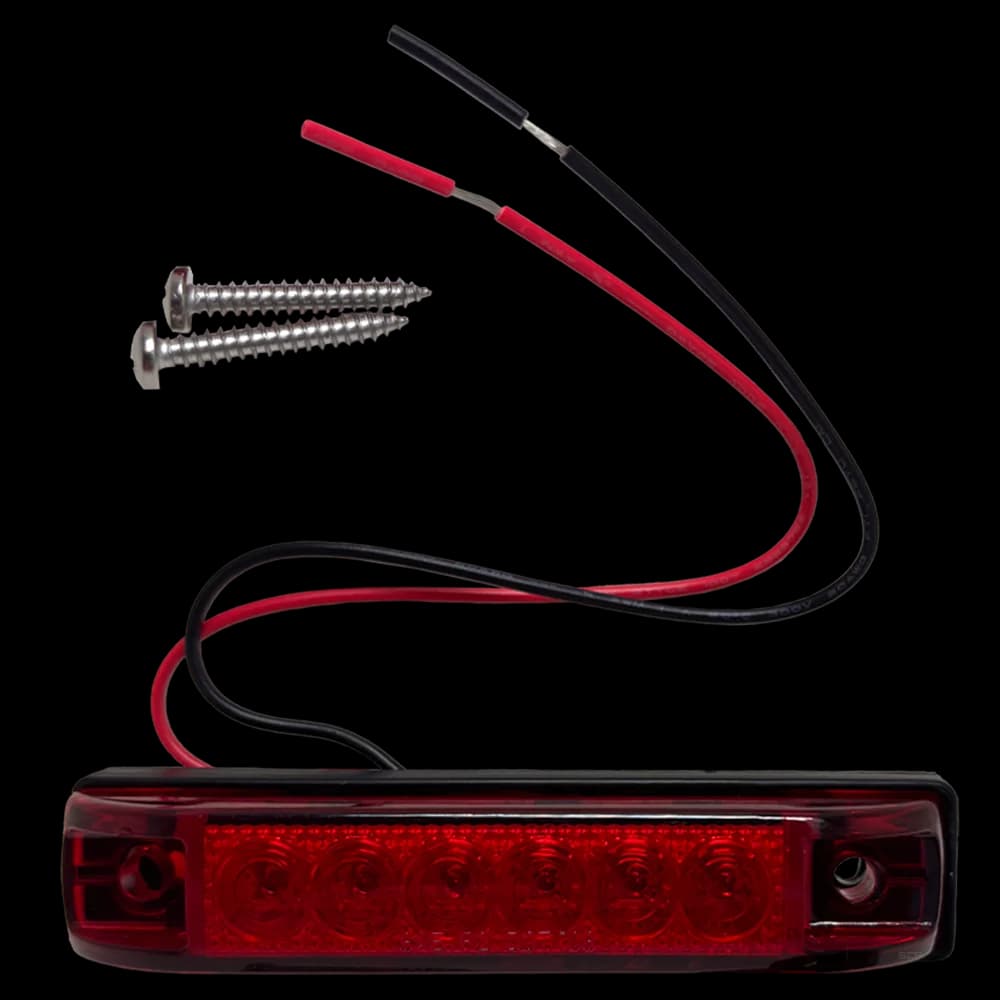 Trailer Light - 4" Slim Line Submersible Marker Light - Red