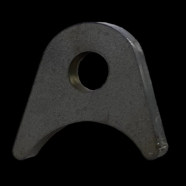 Triangular Radius Surface Mount Tab - 1.50" X 1.39" X 3/16" with 0.66" Radius - 0.40" Hole
