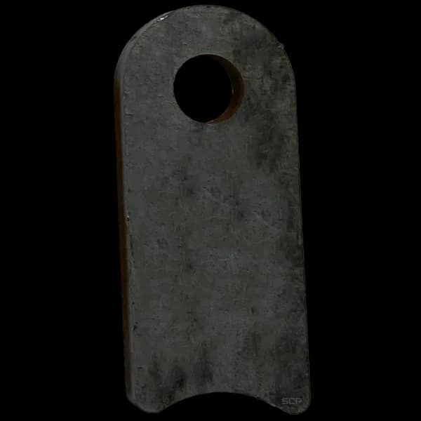 Radius Surface Mount Tab - 1" X 2.38" X 3/16" with 0.63" Radius - 0.40" Hole